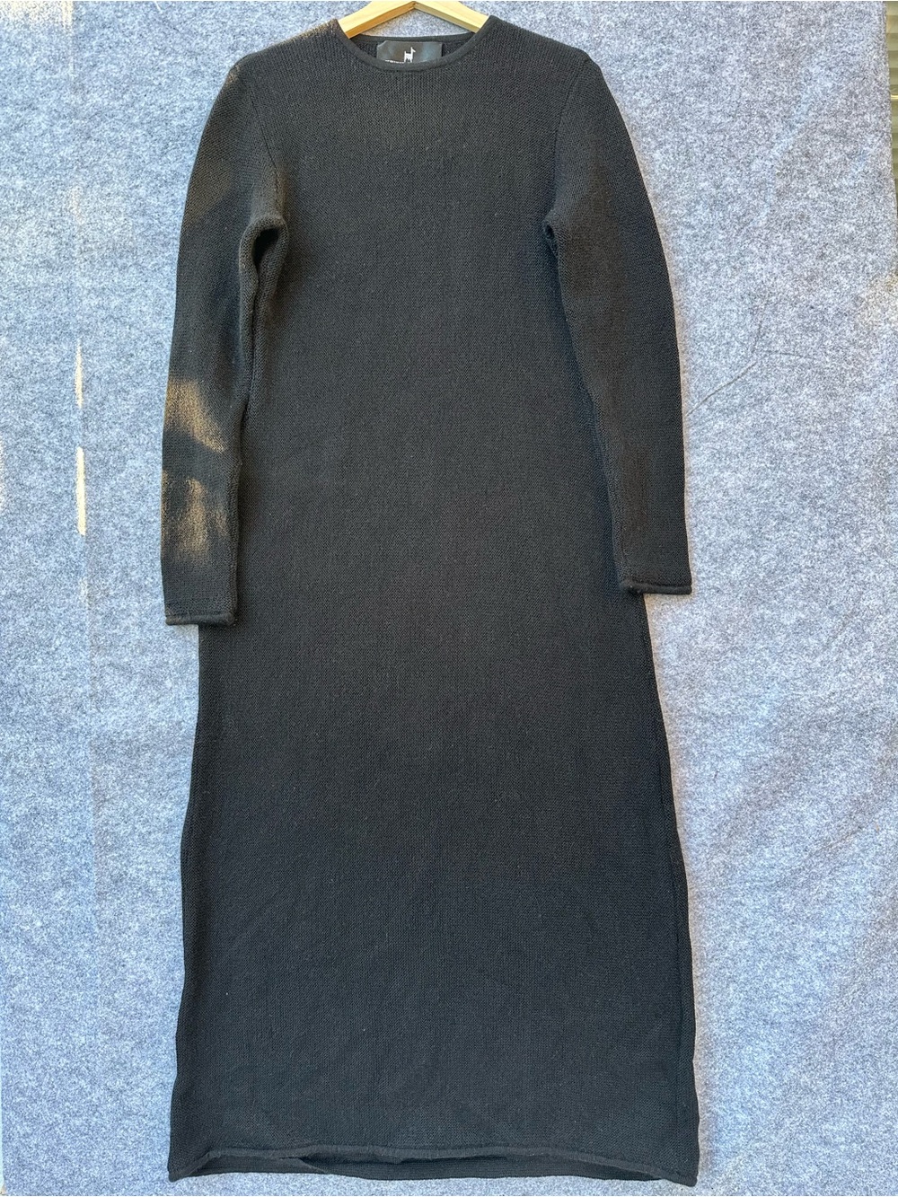 Peruvian Connection Black Baby Alpaca Wool Maxi Dress Size L